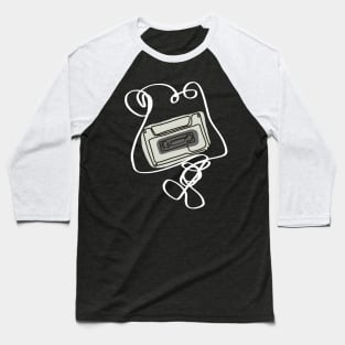 Cassette minimalist line art Baseball T-Shirt